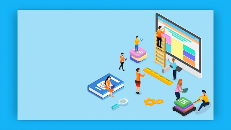 Vector analyst or developer maintain website with different programming languages banner