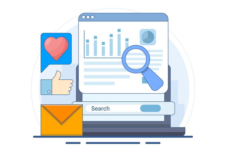 Vector analytical applications that extract data from search engines and social media marketing campaigns