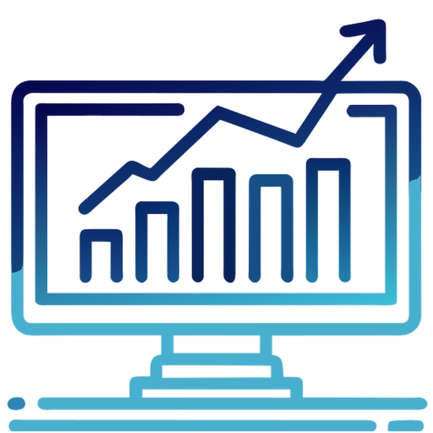 analytics icon outline gradient