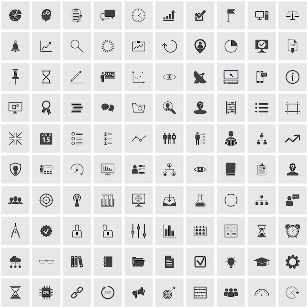 Vector analytics icons set