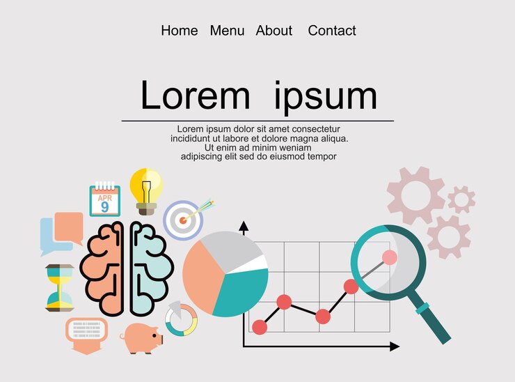 Vector analytics informatie en ontwikkeling website statistiek - vectorillustratie
