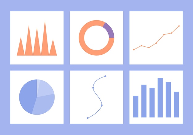 Analytics and marketings icon set