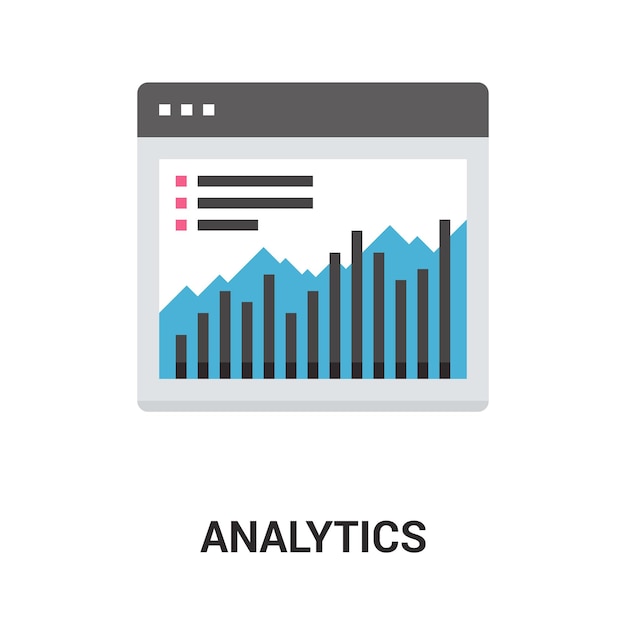 Analytics pictogram concept