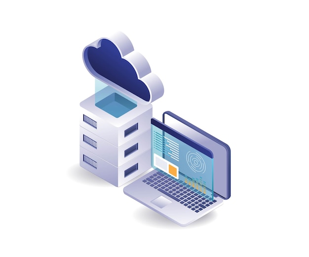 Vector analytics professionele cloudserver