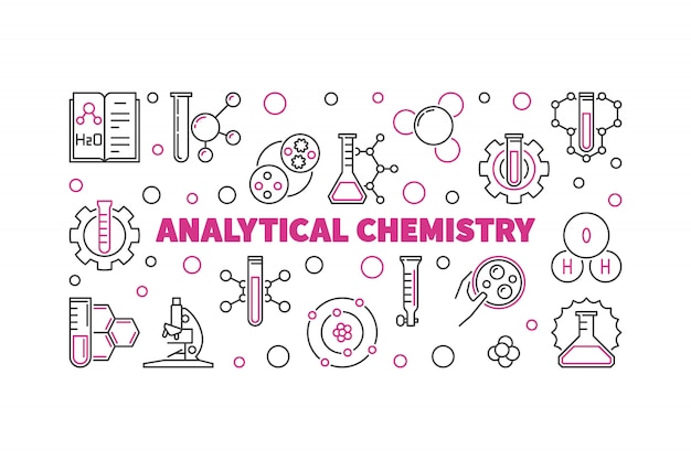 Analytische chemie overzicht illustratie.