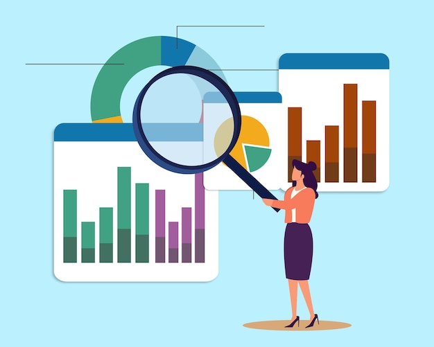 Vettore analizzare i dati ricerca finanziaria analisi analisi dei dati grafico e grafico o diagramma database repo