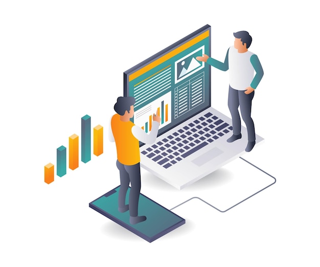 analyzing business growth using computers