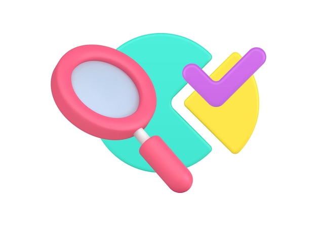 Analyzing profit growth of commercial company with graph and checkmark d icon isometric vector