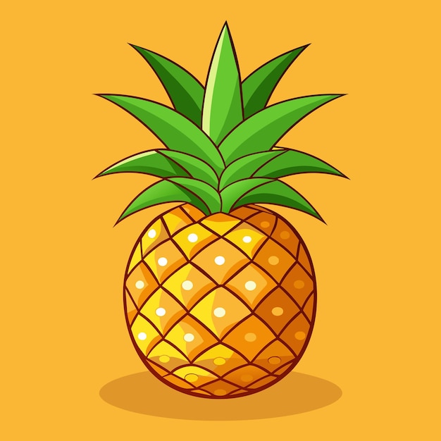 Ananas kleurrijke cartoon vector illustratie