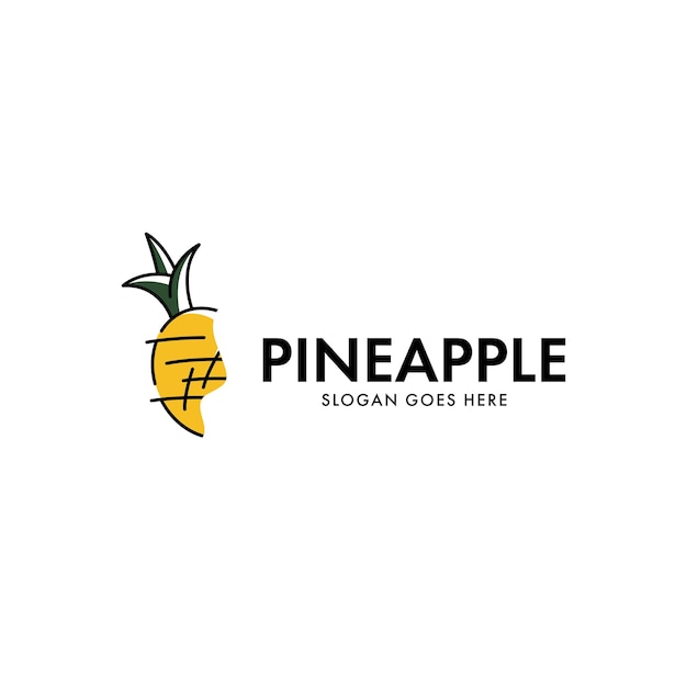 Ananas logo ontwerp concept vector