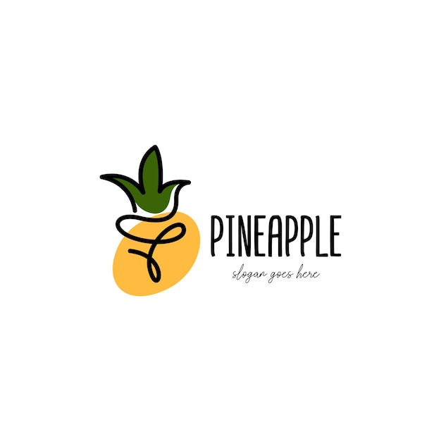 Ananas logo ontwerp concept vector