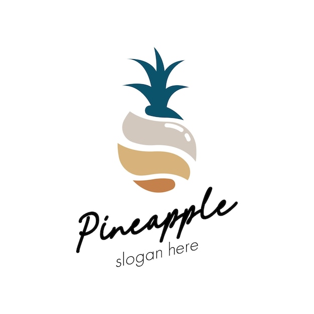 Ananas Logo Ontwerp Concept Vector