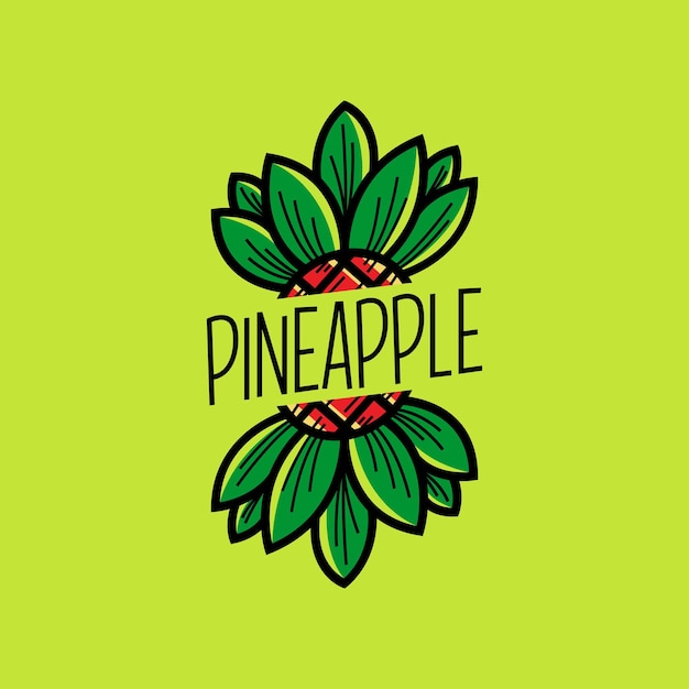 Ananas Logo Ontwerp Concept Vector