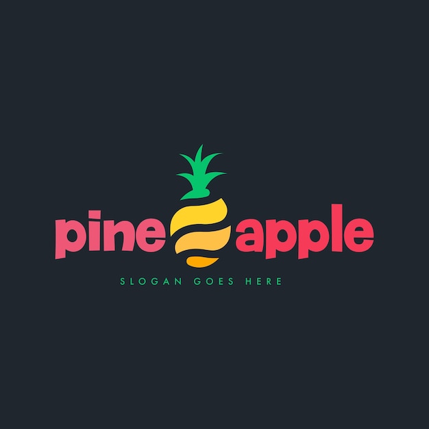 Ananas Logo Ontwerp Concept Vector