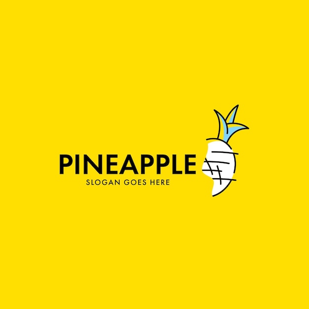 Ananas logo ontwerp concept vector