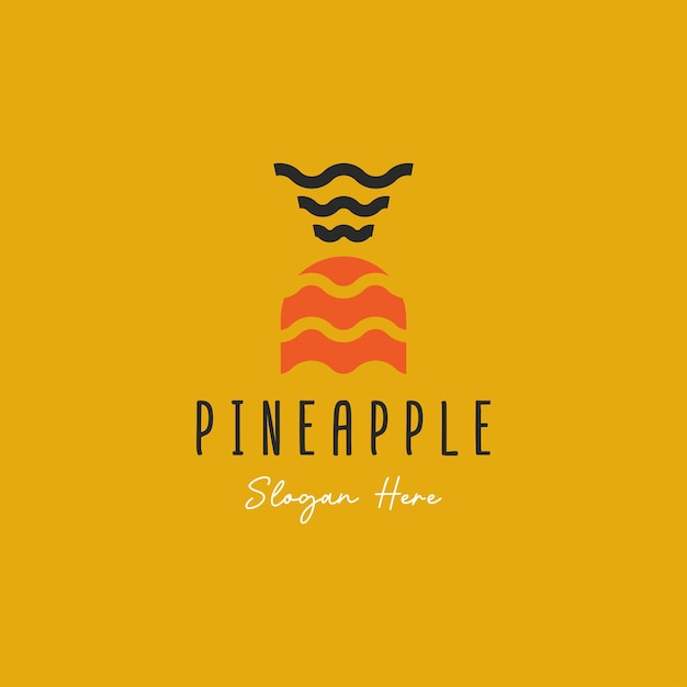 Ananas Logo Ontwerp Concept Vector