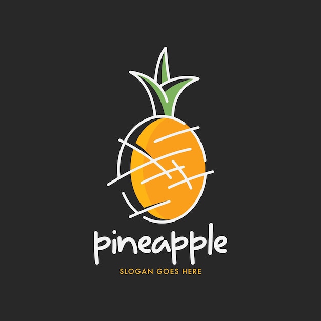 Ananas Logo Ontwerp Concept Vector