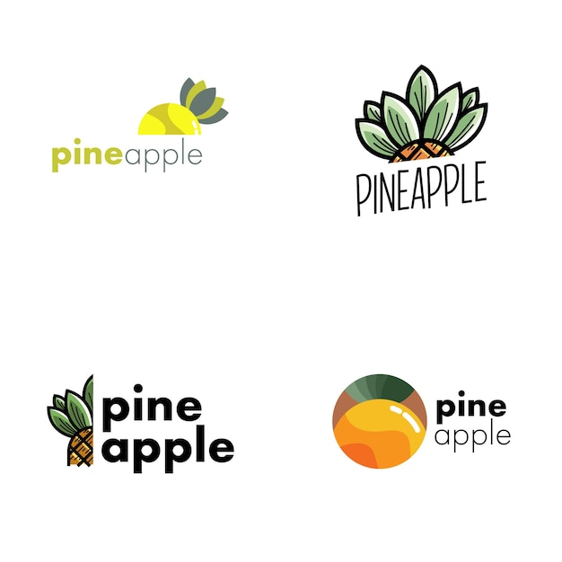 Ananas Logo Ontwerp Concept Vector