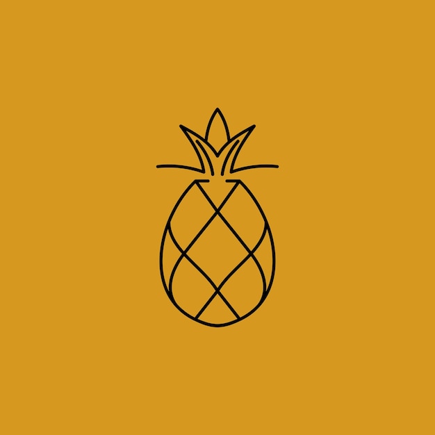 Ananas logo ontwerp vectorillustratie