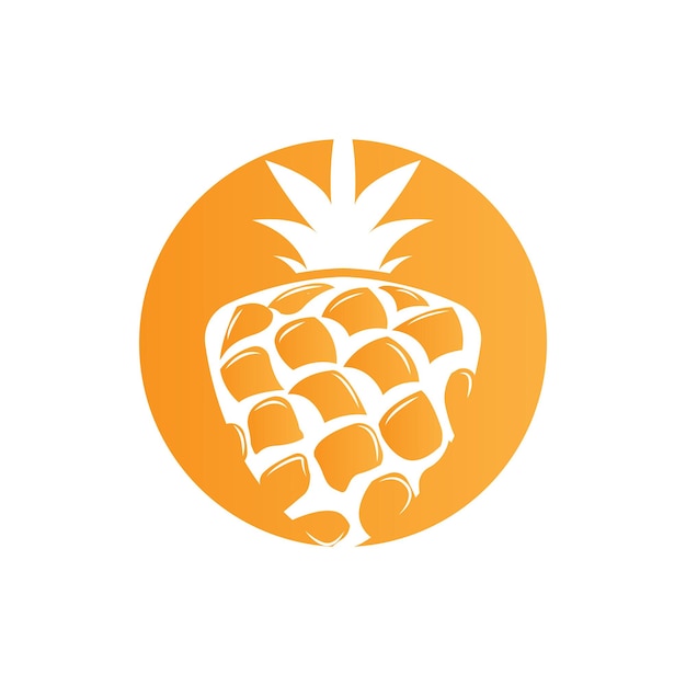 Ananas Logo Ontwerp Vers Fruit Vector Plantage Illustratie Fruit Product Merklabel