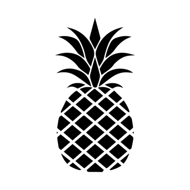 Ananas natuurlijk voedsel icoon Frischheid zoete kunst vectorontwerp