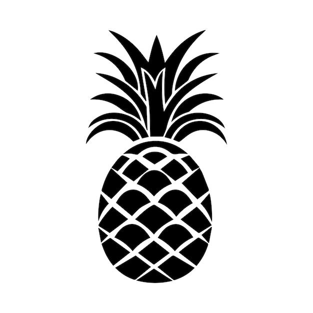 Ananas natuurlijk voedsel icoon Frischheid zoete kunst vectorontwerp
