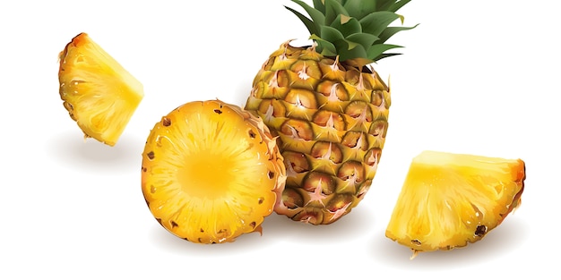 Ananas op een witte achtergrond