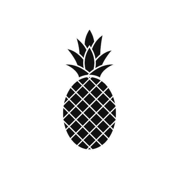 Ananas pictogram silhouet vector ontwerp