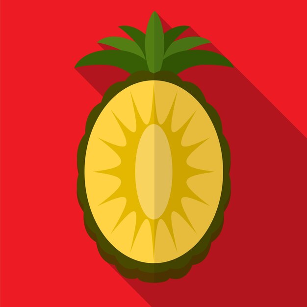 Ananas platte pictogram illustratie geïsoleerde vector teken symbool