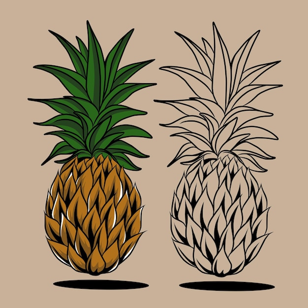 Vector ananas vector illustratie