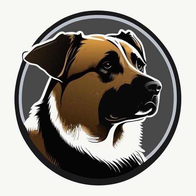 Vector anatolian shepherd dog sticker illustration