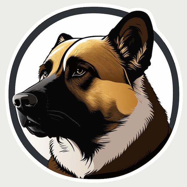 anatolian shepherd dog sticker vector illustration