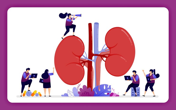 Vector anatomy of the kidney for medical and health education
