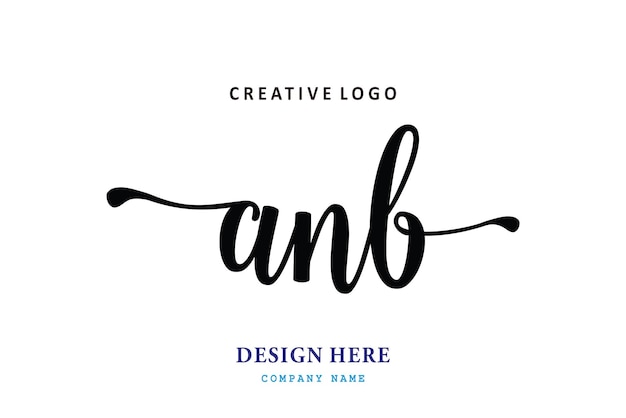 Anb lettering logo is simple easy to understand and authoritative