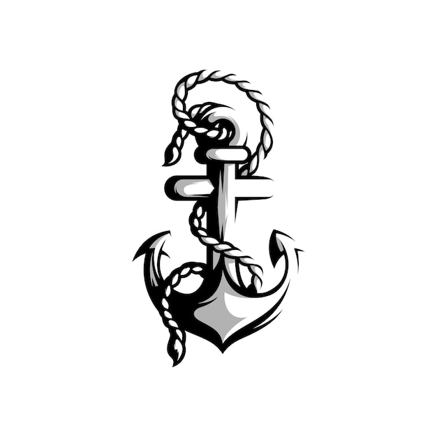 Anchor design in bianco e nero