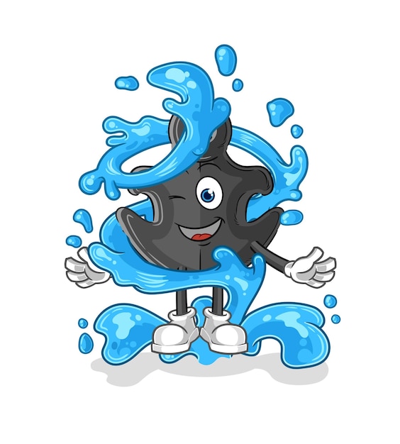 Anchor fresh with water mascot cartoon vector