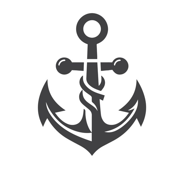 Anchor icon Anchor marine icon simple illustration Vector black and white anchor icon