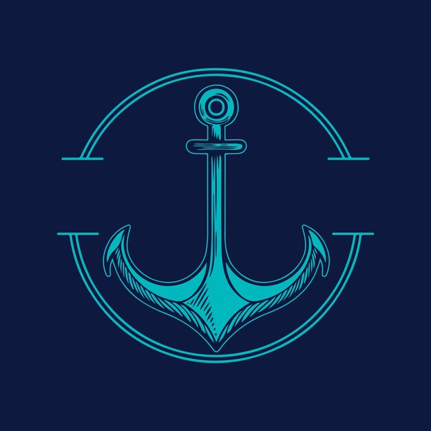 anchor icon on blue