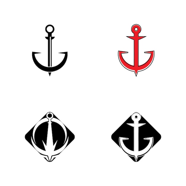 Anchor icon logo template vector illustration