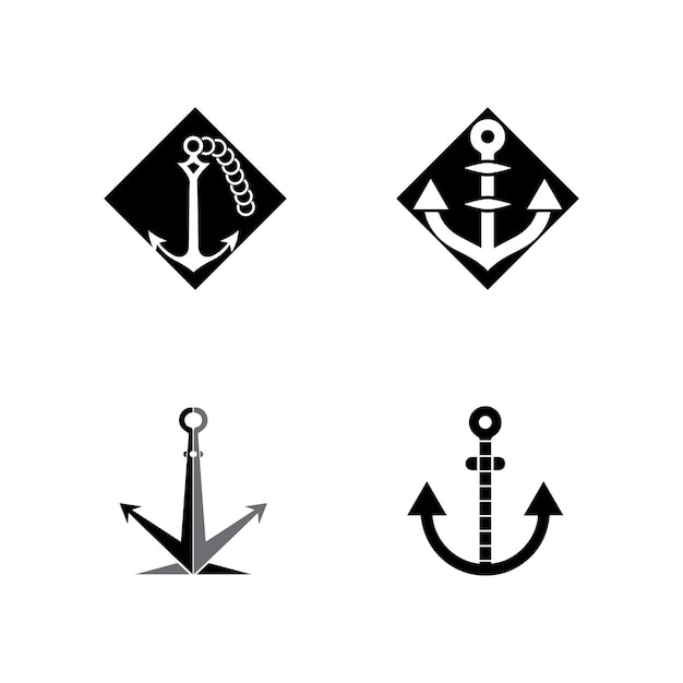 Anchor icon Logo Template vector illustration