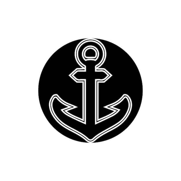 Anchor icon Logo Template vector illustration