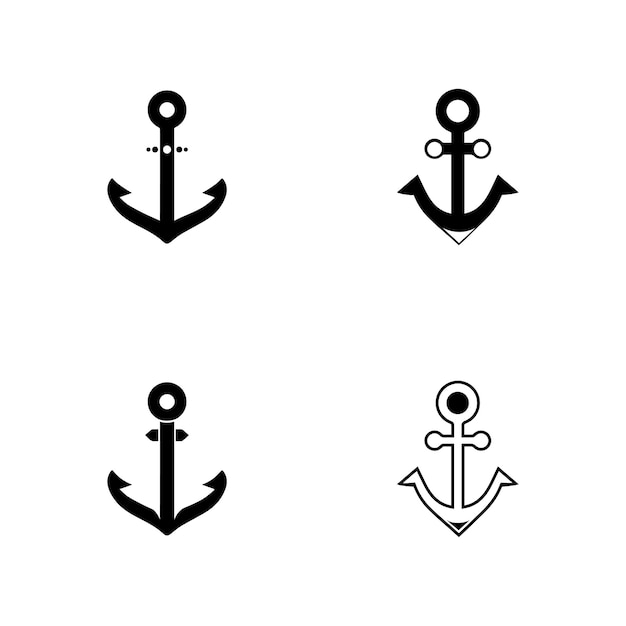 Anchor icon logo template vector illustration