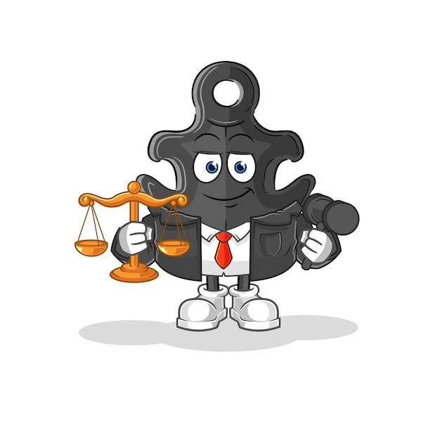 Anchor lawyer cartoon cartoon mascot vector