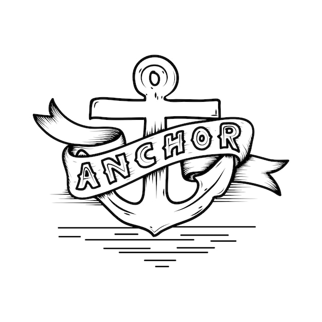 Vector anchor logo banner