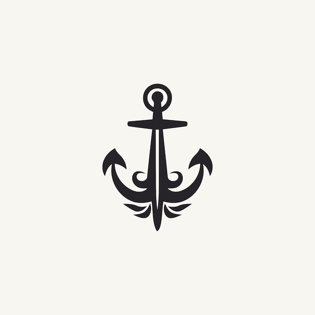 Anchor logo design vector illustration