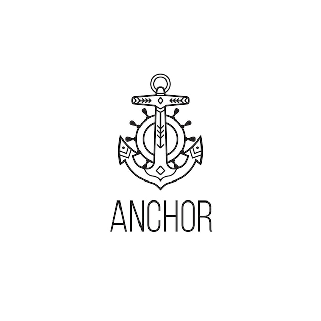 Anchor logo graphic design concept. Editable Anchor element, can be used as logotype, icon, template in web and print