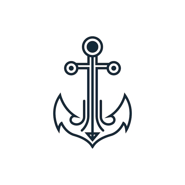 Anchor logo icona barca nave marina marina