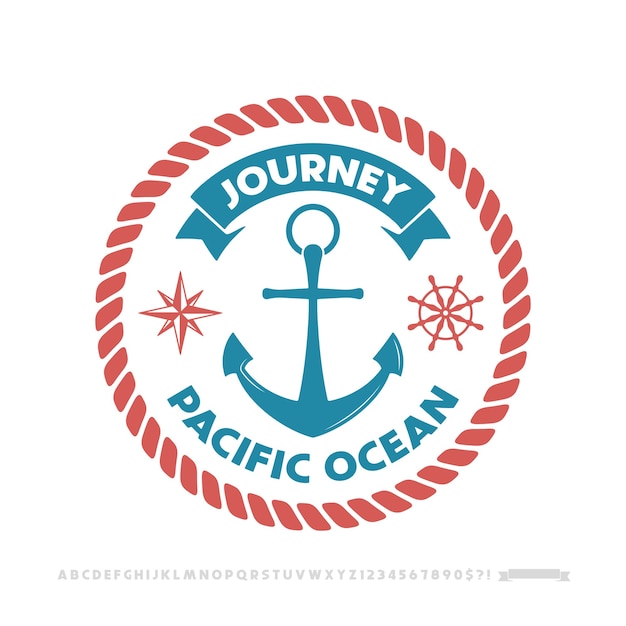 Anchor logo, nautical emblem.