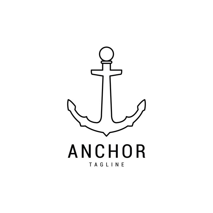 Vector anchor logo template vector icon illustration design premium vector premium vector premium vector