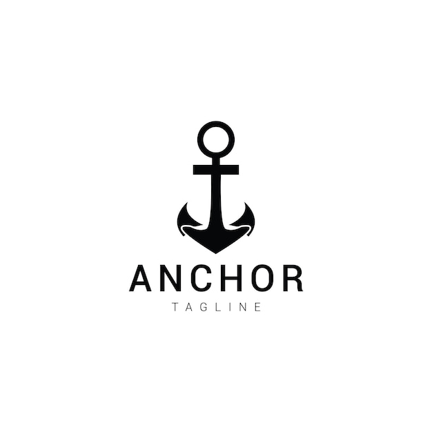 anchor logo template vector icon illustration design premium vector Premium Vector